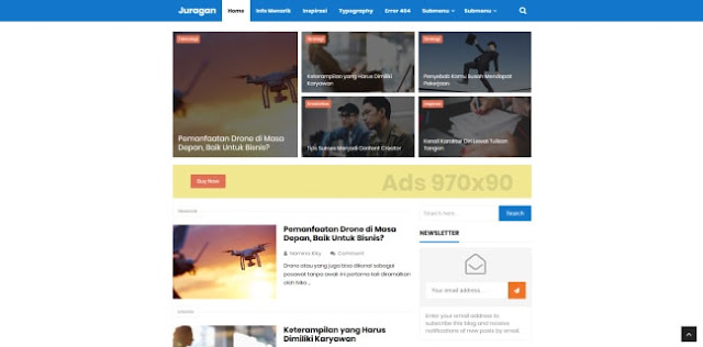 Juragan blogger template 2018