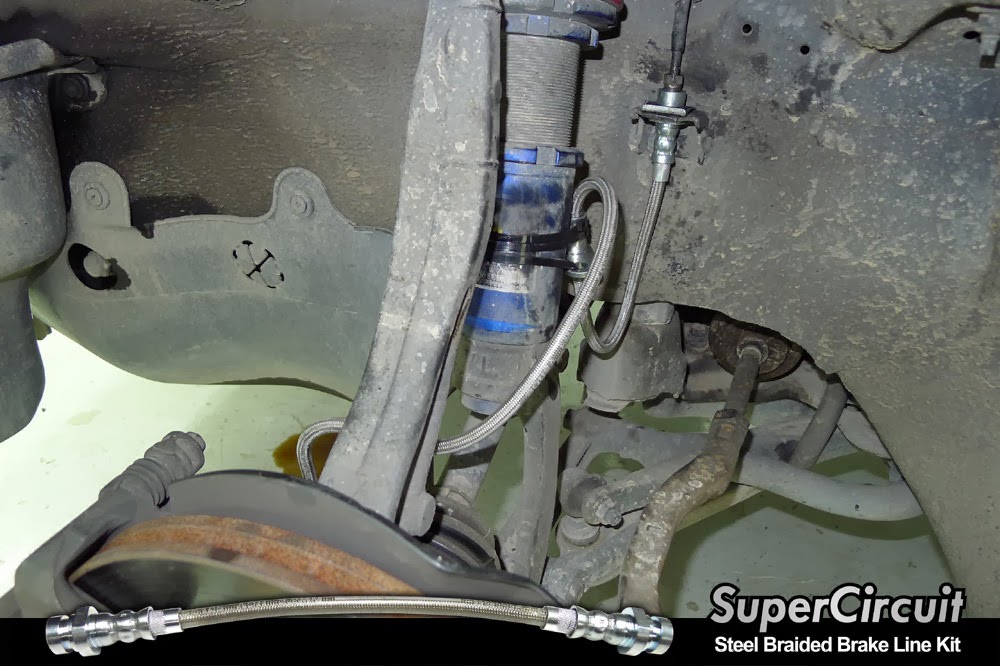 SUPERCIRCUIT Steel Braided Brake Lines: Honda Civic EG Steel Braided