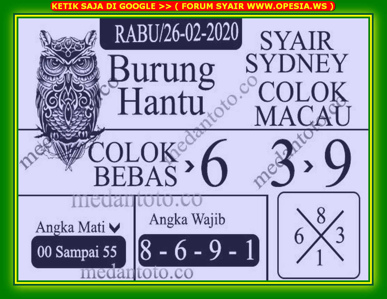 1 New Message Kode Syair Sydney 26 Februari 2020 Forum Syair Togel Hongkong Singapura Sydney