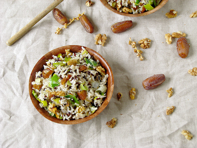 Salade chaude aux deux riz. Salade chaude aux deux riz.