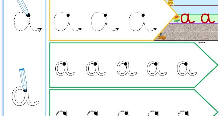Cahier d'écriture cursive GS CP – Les lettres et l'alphabet
