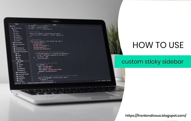 How to use custom sticky sidebar
