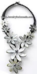 Carved pearl shell necklaces fashion jewelry from Bali Indonesia