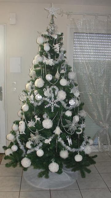 Mes Loisirs Créatifs: Noël 2013 : Sapin vert thème blanc