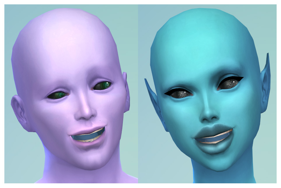 My Sims 4 Blog Alien Eye And Mouth Defaults By Menaceman44