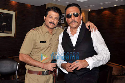 Jackie  Shroff & Anil snapped together at media interviews for TV channels