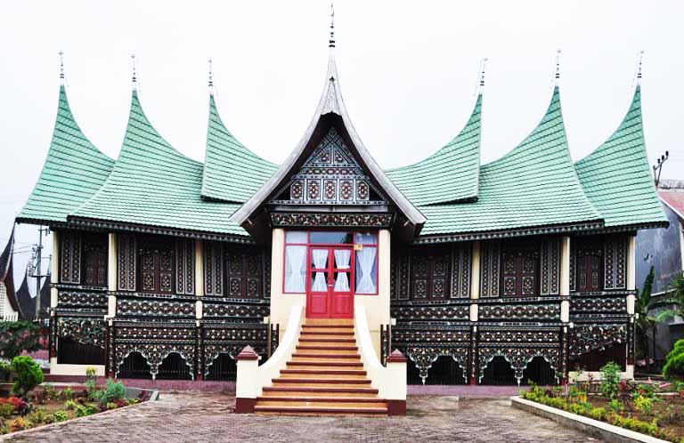 Desain Rumah Adat Sumatera Barat Gadang Nusantara Gambar
