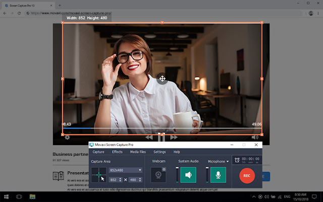 Movavi Screen Capture Pro 10.1.0, Herramienta para grabar desde el escritorio y tomar capturas de pantalla