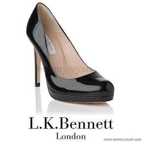 Queen Maxima wore LK Bennett Sledge Patent Leather Platform Pumps