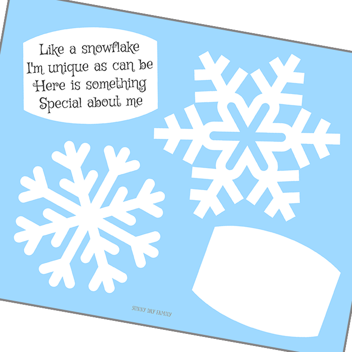 Free Printable Snowflake Craft for Family Dinner Book Club
