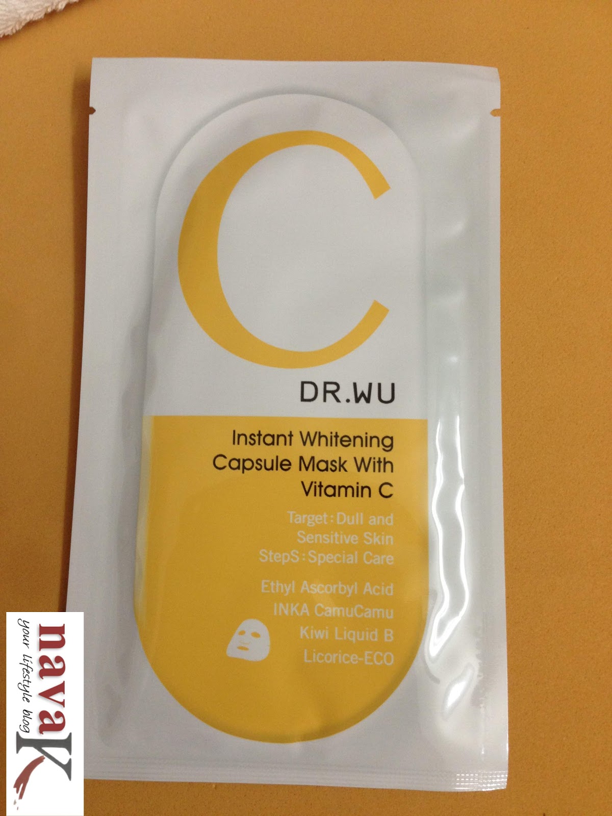 Download Nava K Dr Wu Instant Whitening Capsule Mask With Vitamin C PSD Mockup Templates