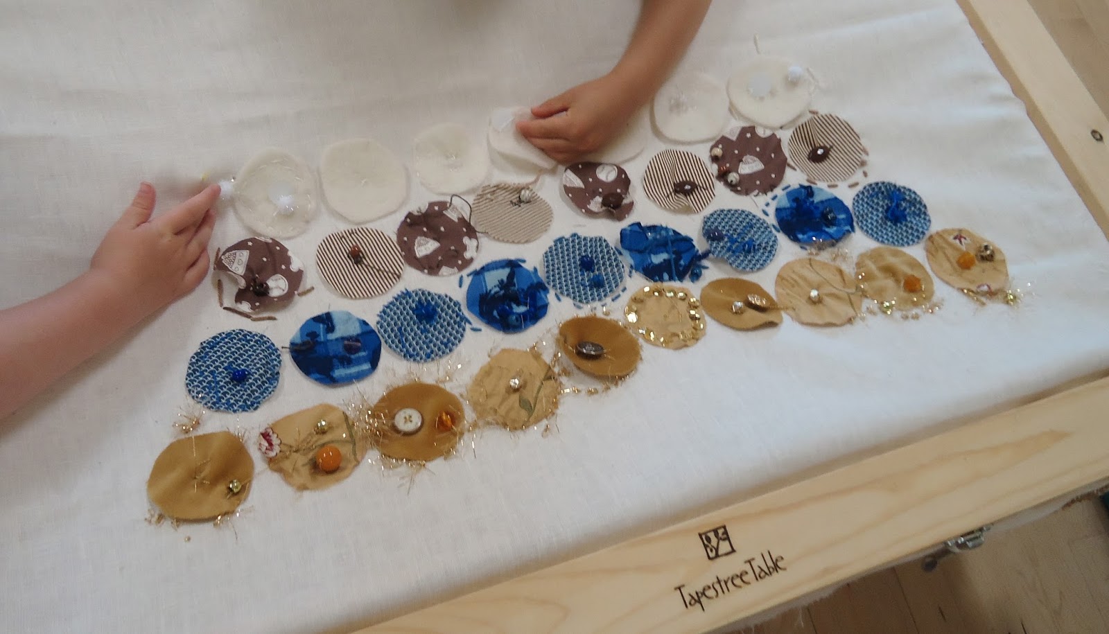 To the Lesson! Sewing Together on the Tapestry Table