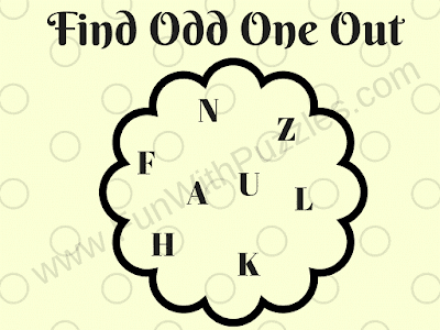 Letters Odd One Out Teens Puzzle