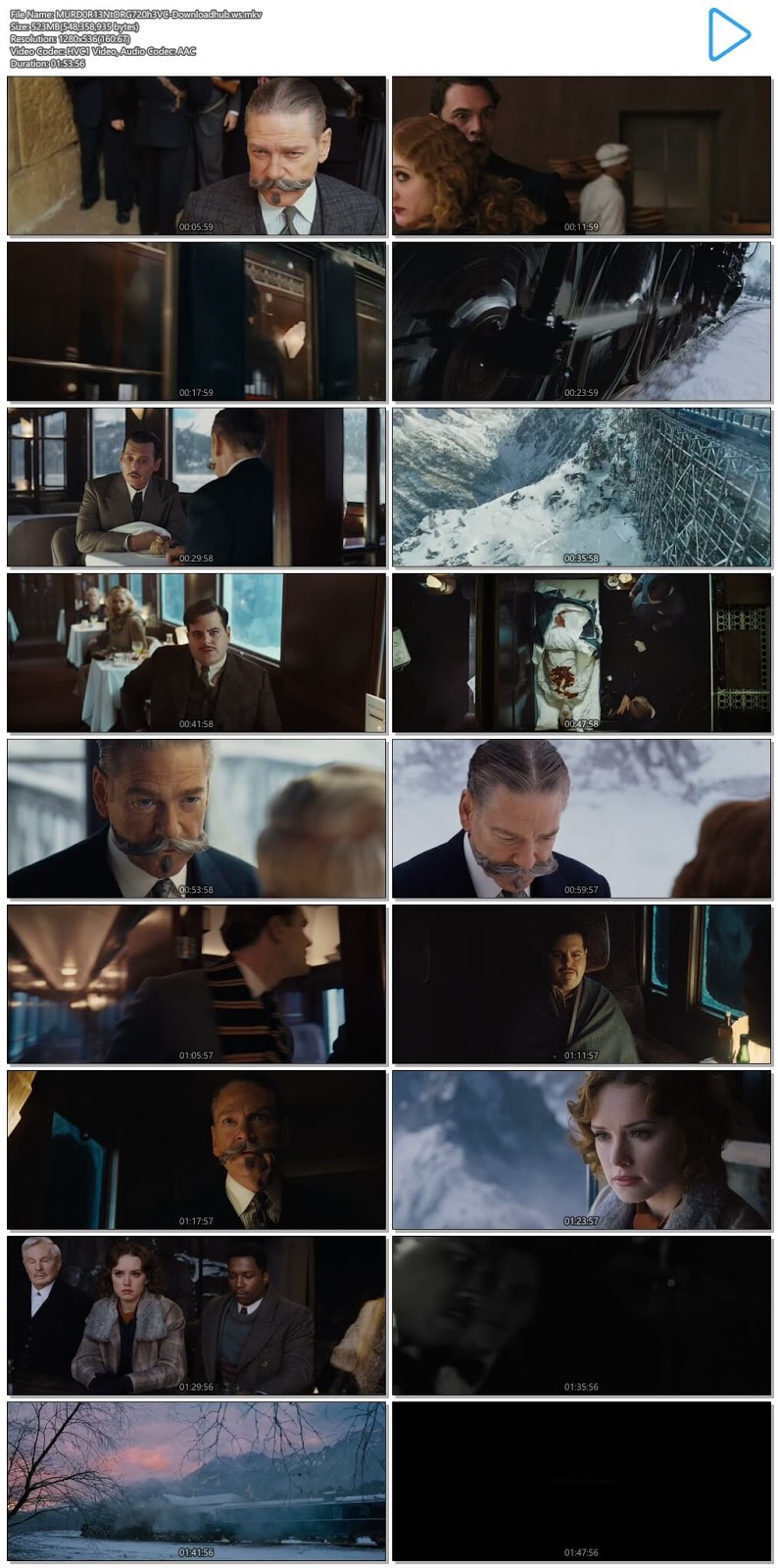 Murder on the Orient Express 2017 Hindi Dual Audio 720p HEVC BluRay Free Download