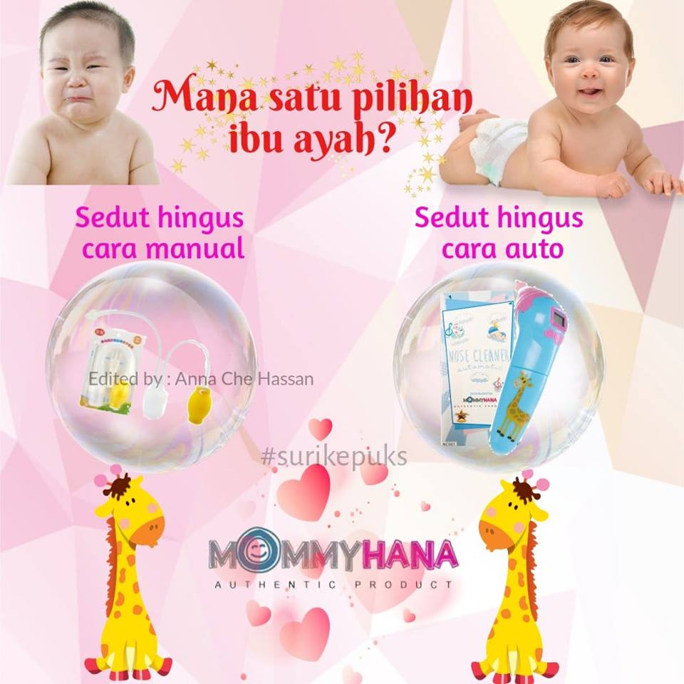 Sedut Hingus Baby Manual Vs Automatik Nose Cleaner Mommyhana