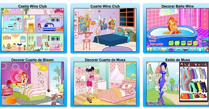 las arpias de mi clase: juegos de vestir winx club