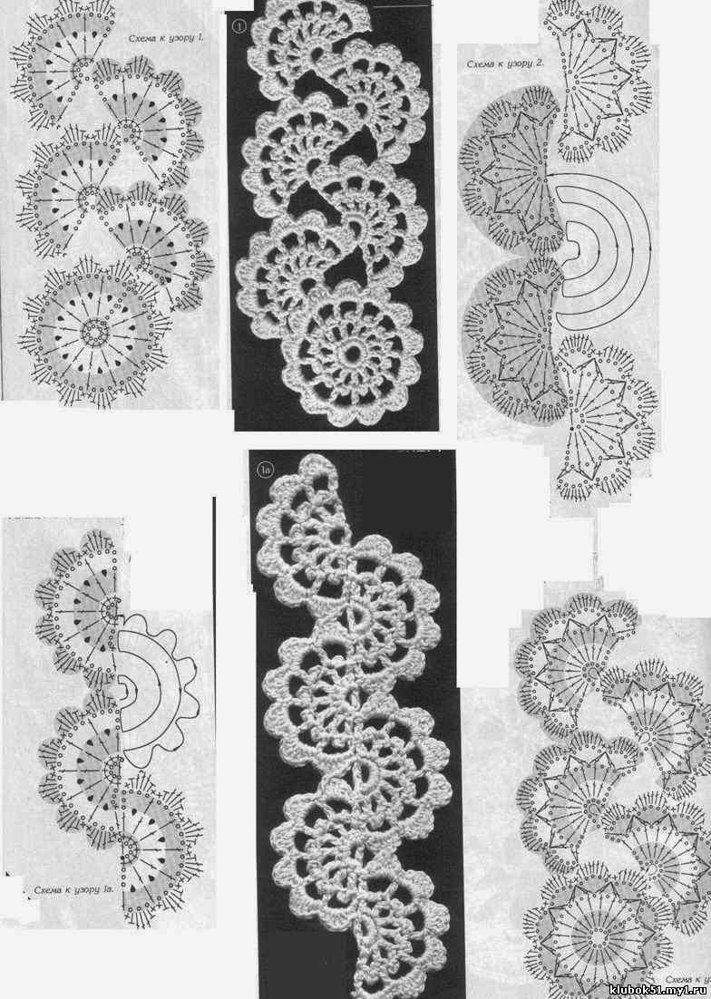 200мм цв. кружева тесьма крючком схемы. широкая кайма крючком дуплет. простое кружево. простое кружево.