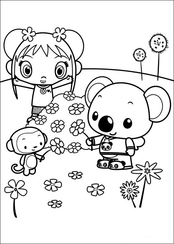 Fun Ni Hao Kai Lan Coloring Pages