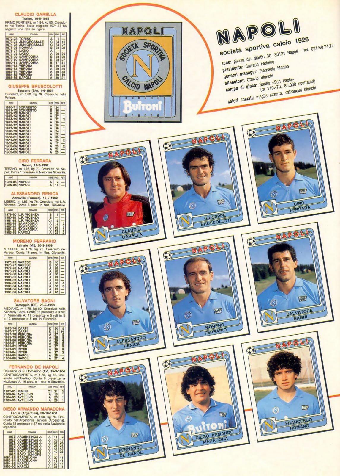 TWB22 Coppa Italia 1986 1987 Atalanta Napoli