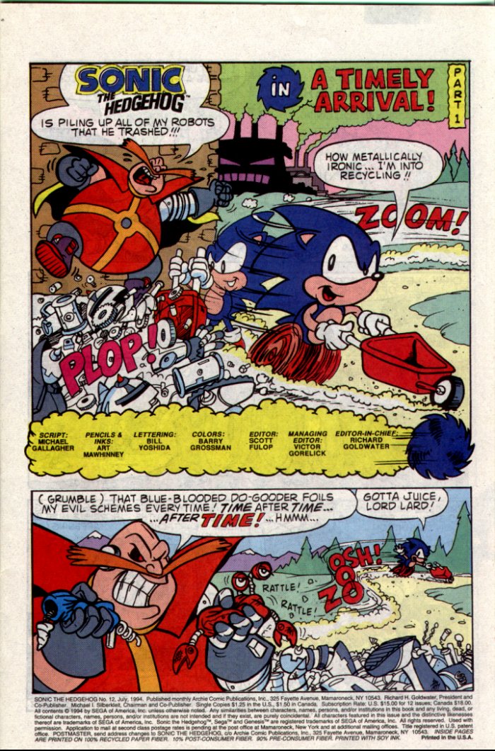 Read online Sonic The Hedgehog comic -  Issue #12 - 2