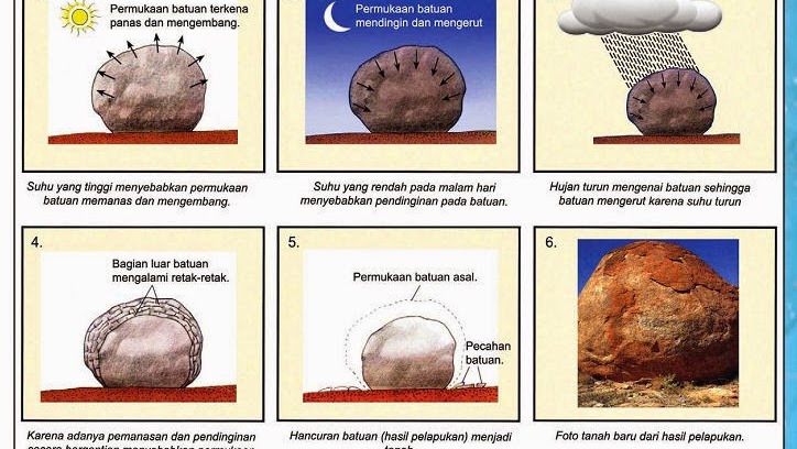 Pengertian Macam Macam Contoh Pelapukan Kimiawi Mekanik Dan Organik Serta Pengikisan Dan Pemanasan Global
