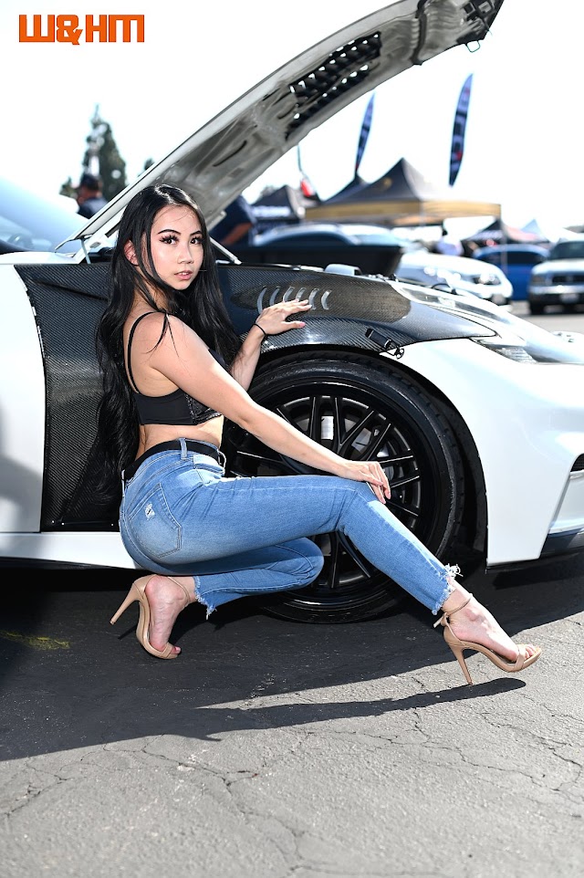 Always Creative Krissy-Nicole Anastasia with Spocom at 2019 Nitto Auto Enthusiast Day Anaheim #AED2019