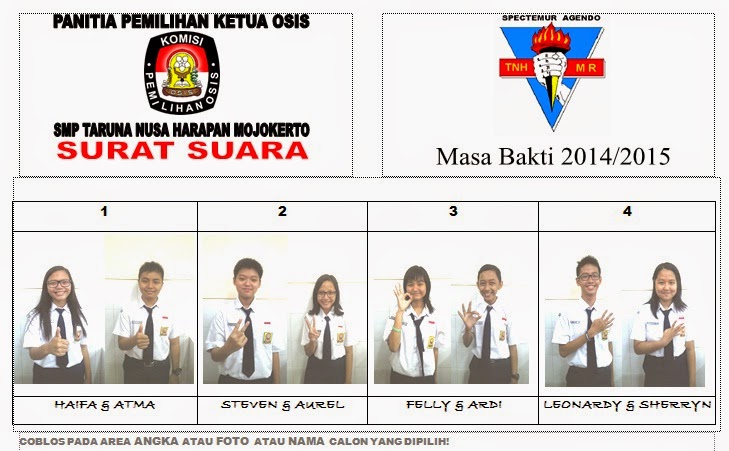 Surat Suara Pemilihan Osis