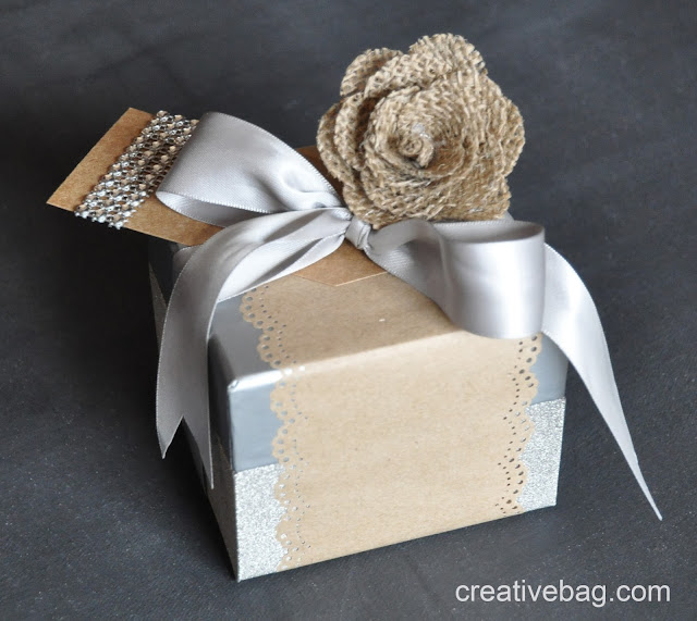 holiday gift wrapping ideas from creativebag.com | Lorrie Everitt's elegant rustic theme