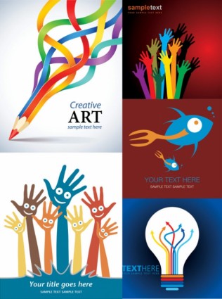 Creative design posters vector free Vector (Free Download)
