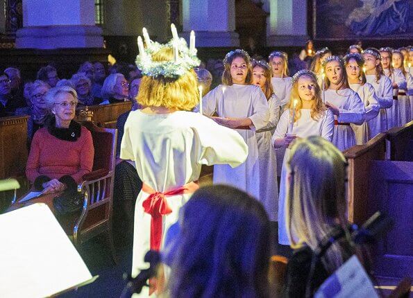 Princess Benedikte attended Copenhagen Girls' Choir's (Sankt Annæ Pigekor) Christmas concert held at Helligåndskirken