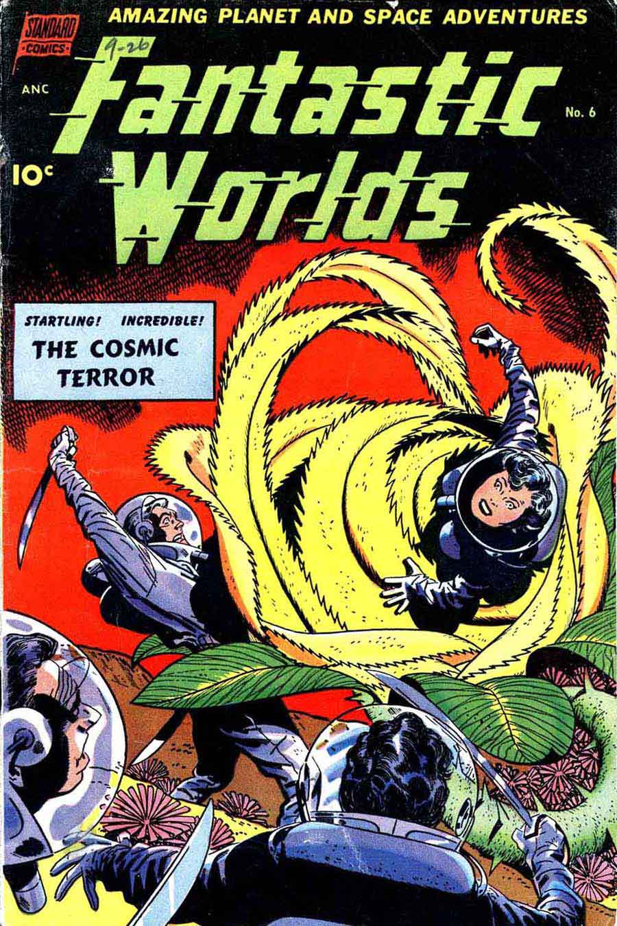 Fantastic Worlds #6 golden age science fiction comic book cover art by Alex Toth