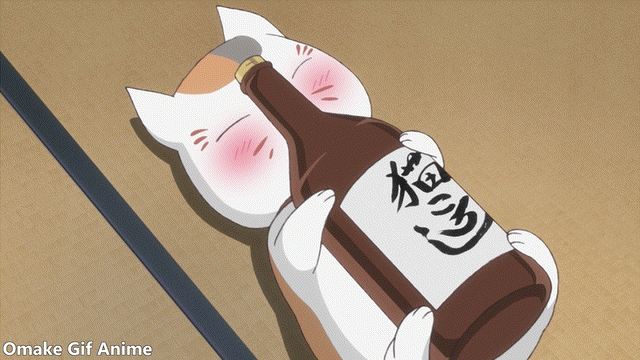 Omake Gif Anime - Natsume Yuujinchou Roku - Episode 2 - Nyanko-sensei Sake ...