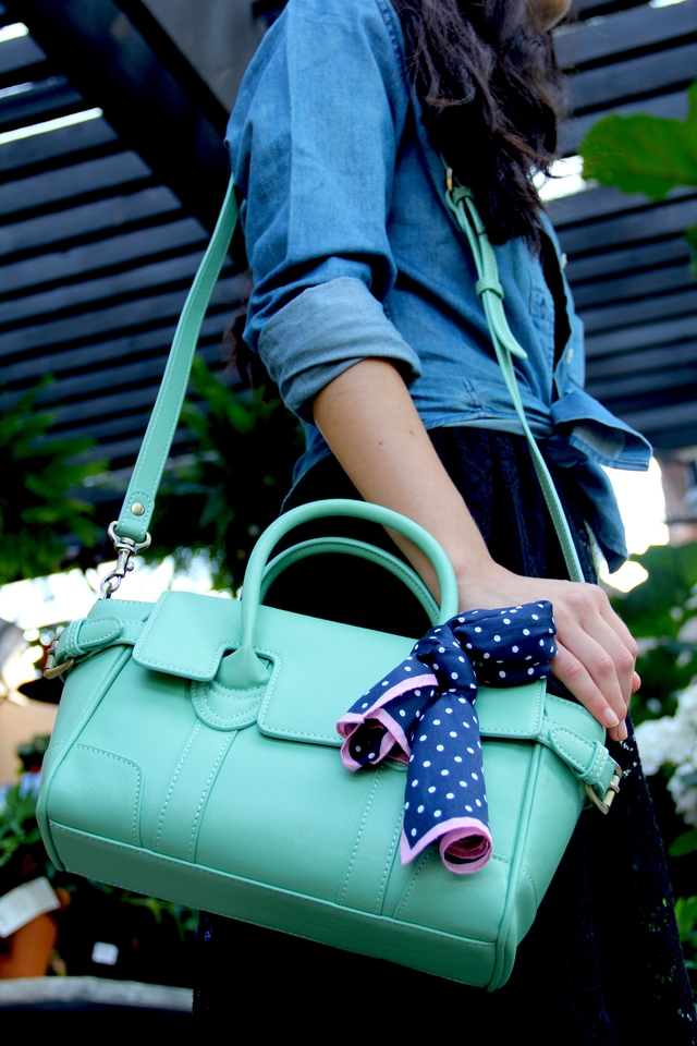 Little Miss Haute Couture November 2017 Zink Collection Boxcar Mini Vegan Bag In Mint Green