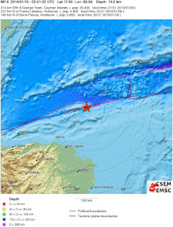 Cutremur major cu magnitudinea de 7,6 grade in Honduras-regiunea Marii Caraibilor