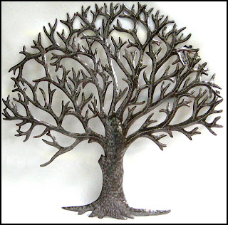 Metal Tree Sculpture Wall Art Decor