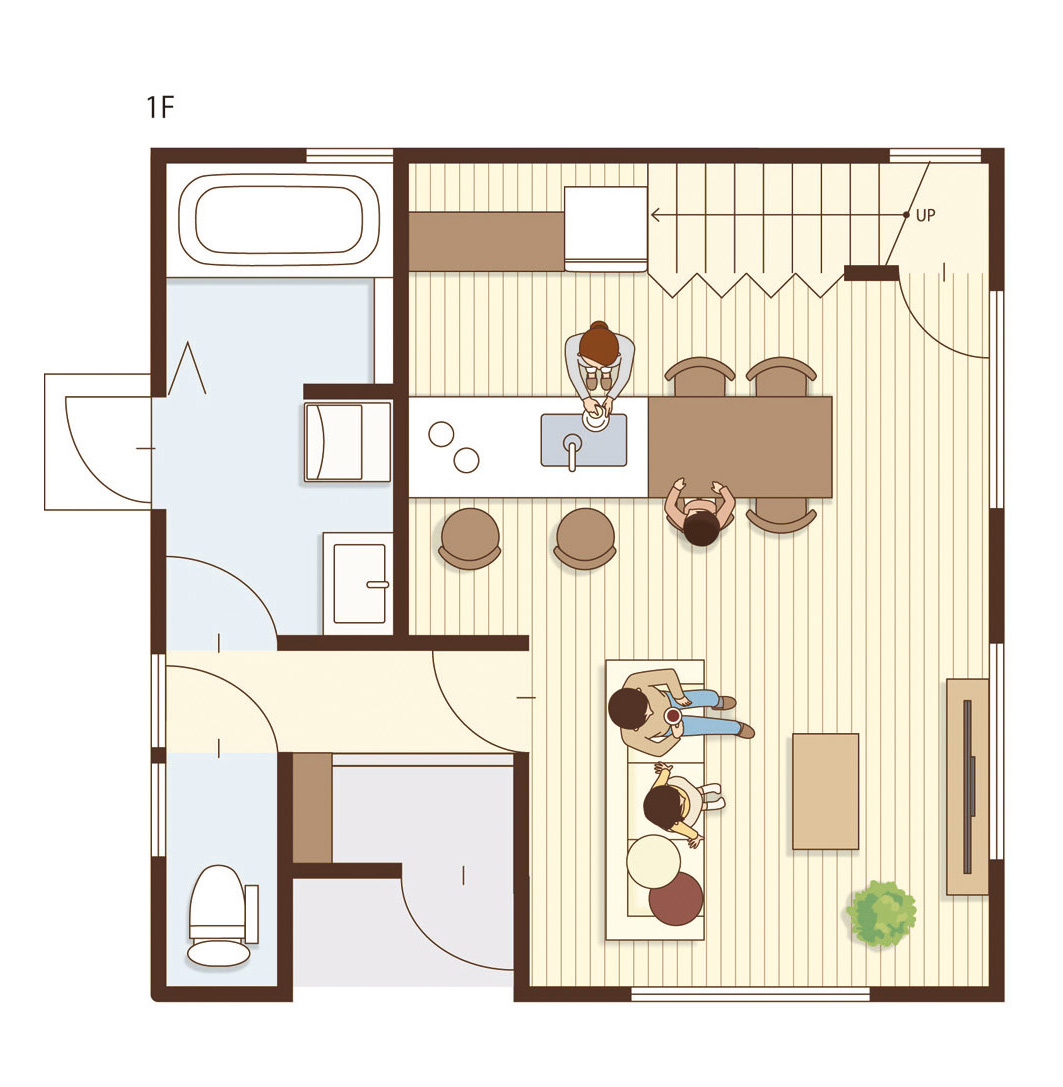 おもしろいことしかやらない社長ブログ つまえるハウス間取り④ 横繋がりのキッチン。