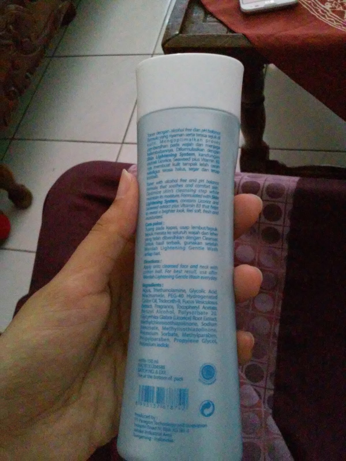 lightening face toner wardah review