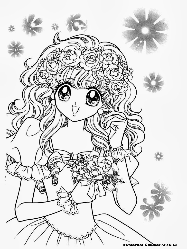Gambar Mewarnai Happy Paradise Untuk Anak Perempuan