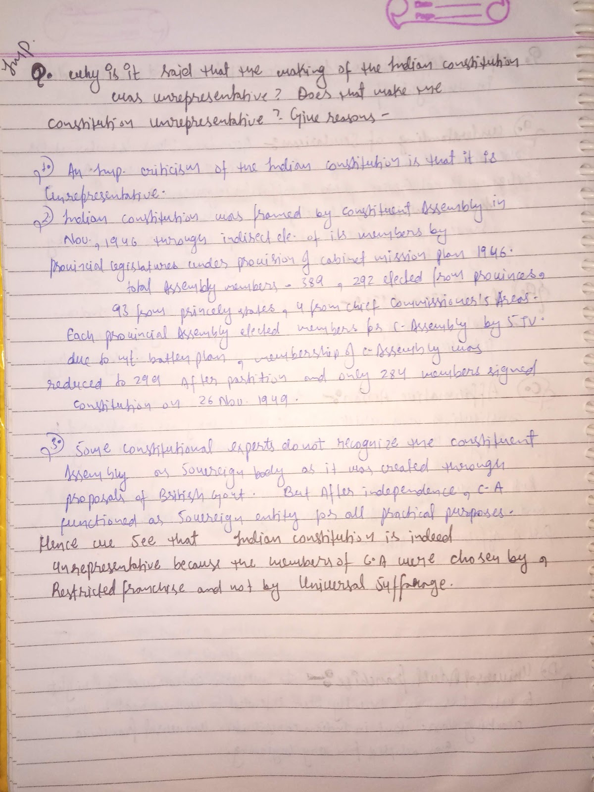 constitution class 11 notes