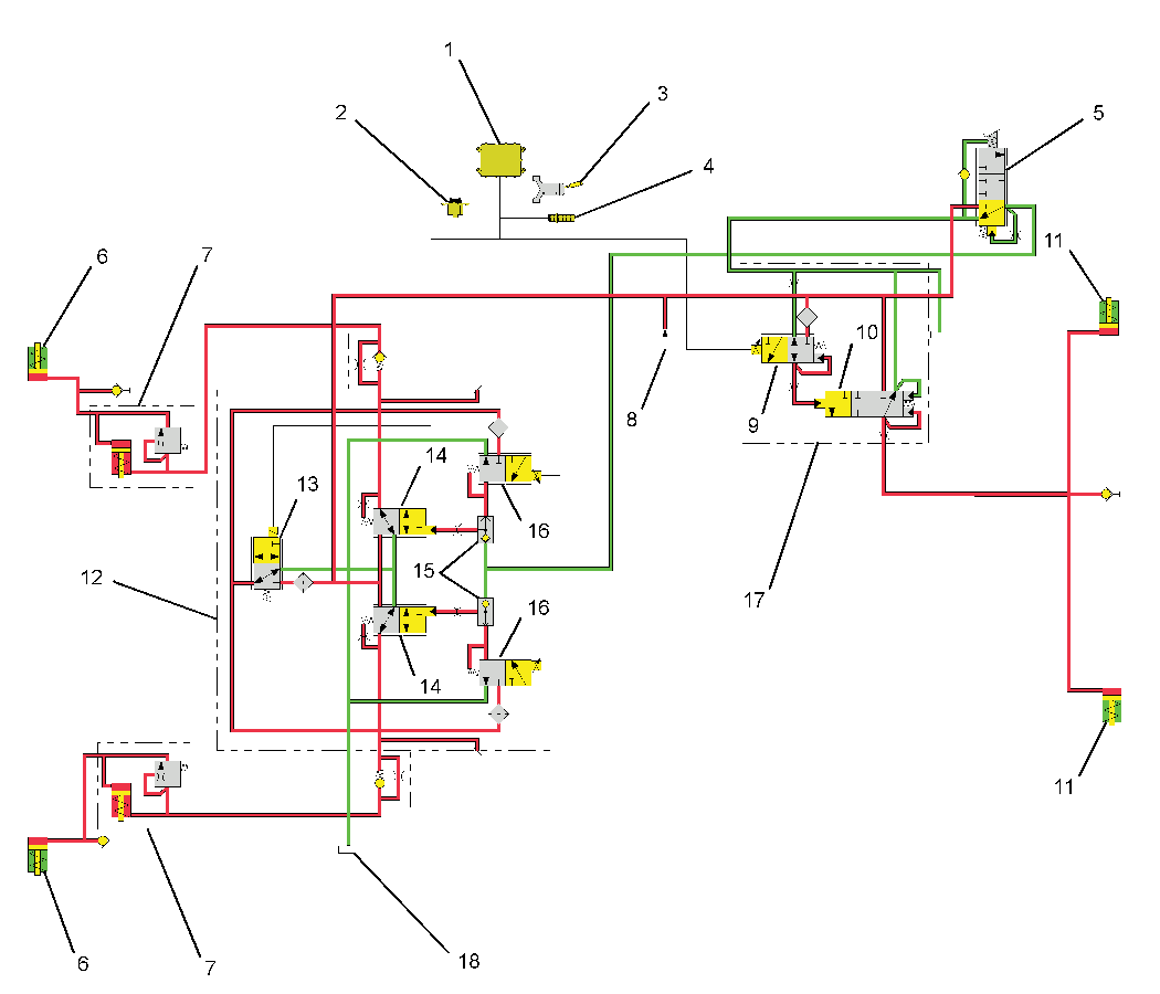 770G and 772G OffHighway Truck (OEM) Hydraulic and Braking System Brake Valve (Rear Service