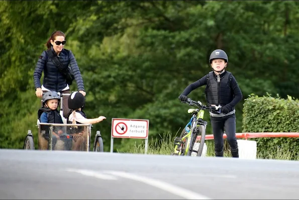 Crown Princess Mary and Prince Frederik of Denmark with her children Prince Christians and Princess Isabella and Prince Vincent,