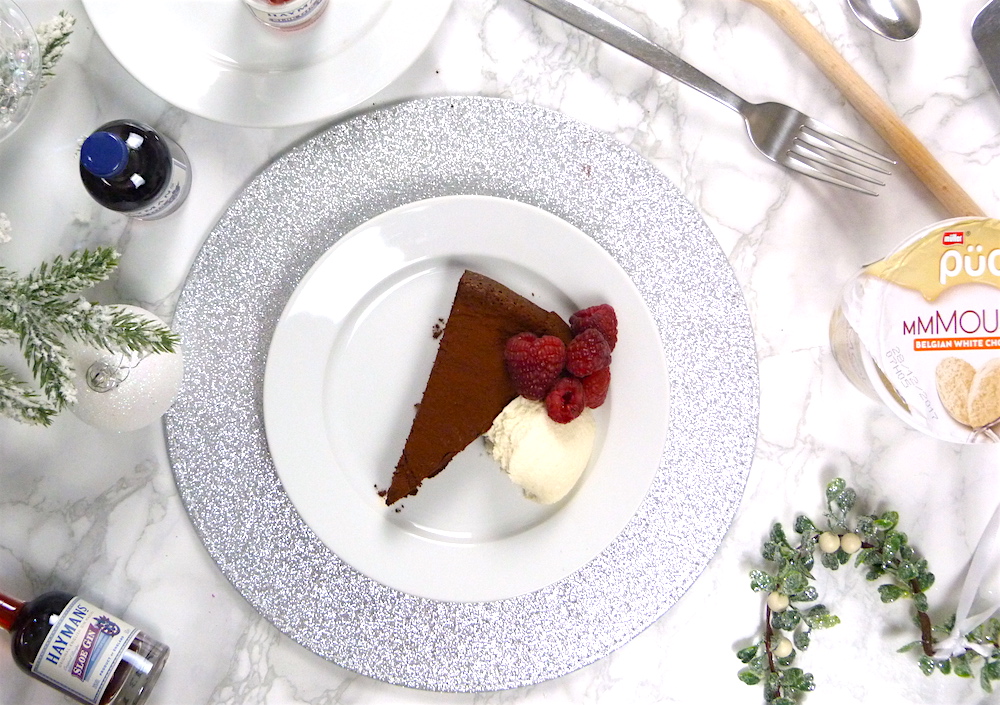 Sunken Chocolate and Sloe Gin Cake // with Hayman's Gin Lucyy Writes