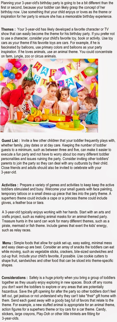 birthday party ideas for 3 year old