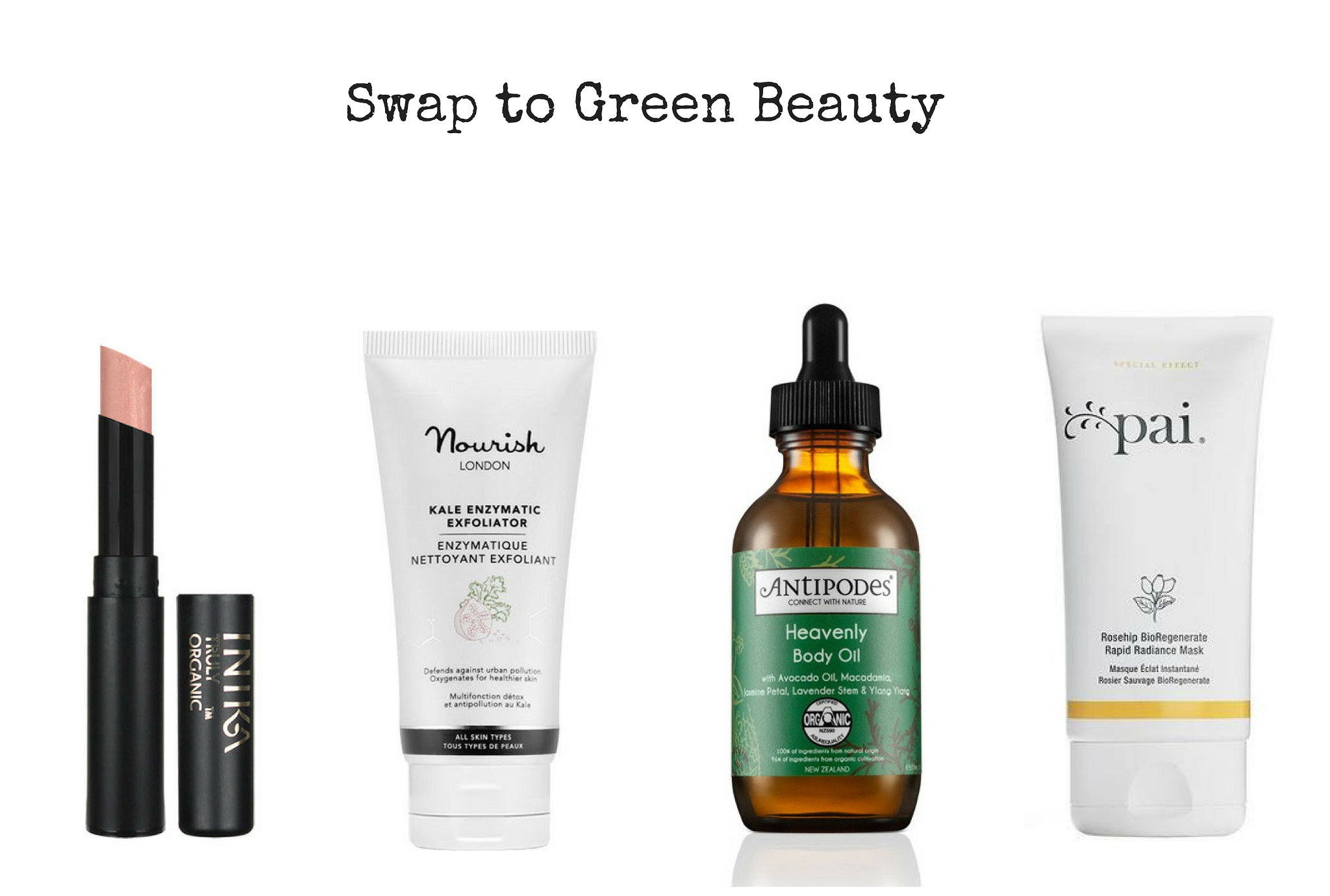 Swap clairns glossier palmers the body shop for green beauty alternatives