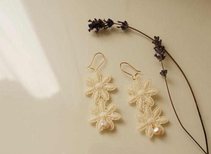 DIY WEDDING LACE AND PEARLS EARRINGS Francine's Place Blog