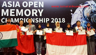 Pelajar Indonesia Raih 12 Emas di Ajang Asia Open Memory Championship 2018