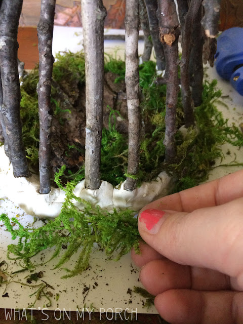 Fairy house using moss