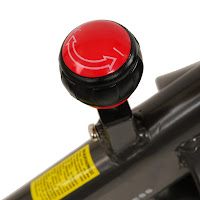 Micro-adjustable tension knob & push-down brake, image, on Sunny Health & Fitness SF-B1712 Spin Bike
