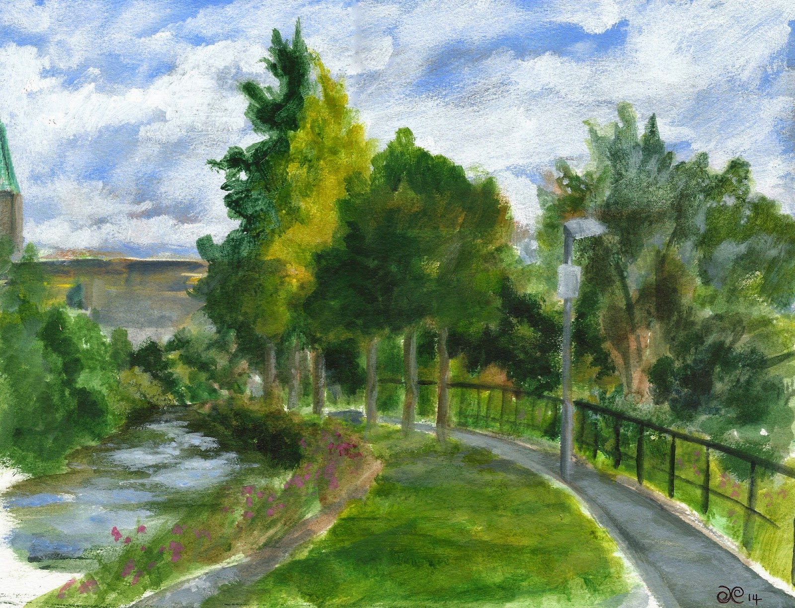 Urban Sketchers Galway Drawing Galway 005 The Canal Walk (behind