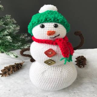 PATRON GRATIS MUÑECO DE NIEVE AMIGURUMI 31706